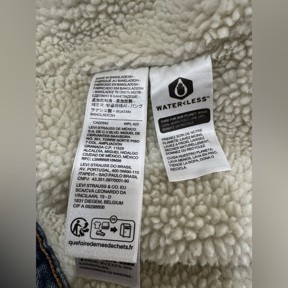 Men’s LEVIS Denim Sherpa Premium Teucker Jacket. Size XL. - Picture 2 of 7